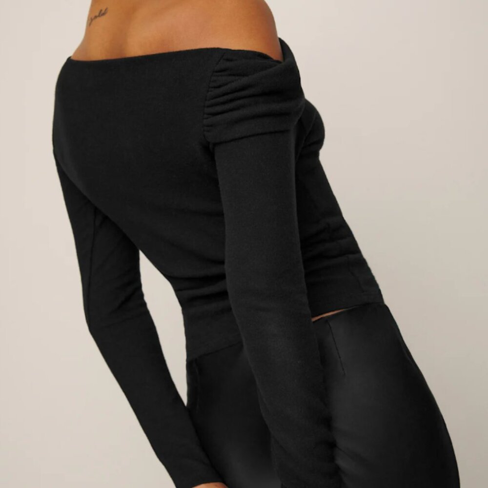 Reformation - Elio Knit Top - Black, Large